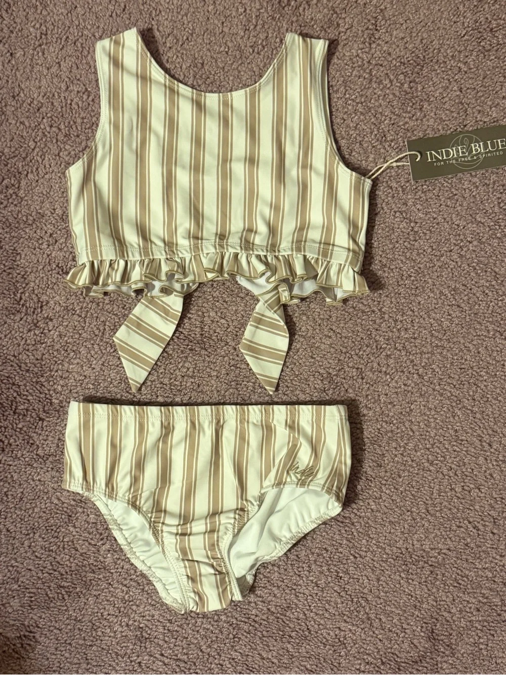 Indie Blue Girls size 7Y Scoop back Set